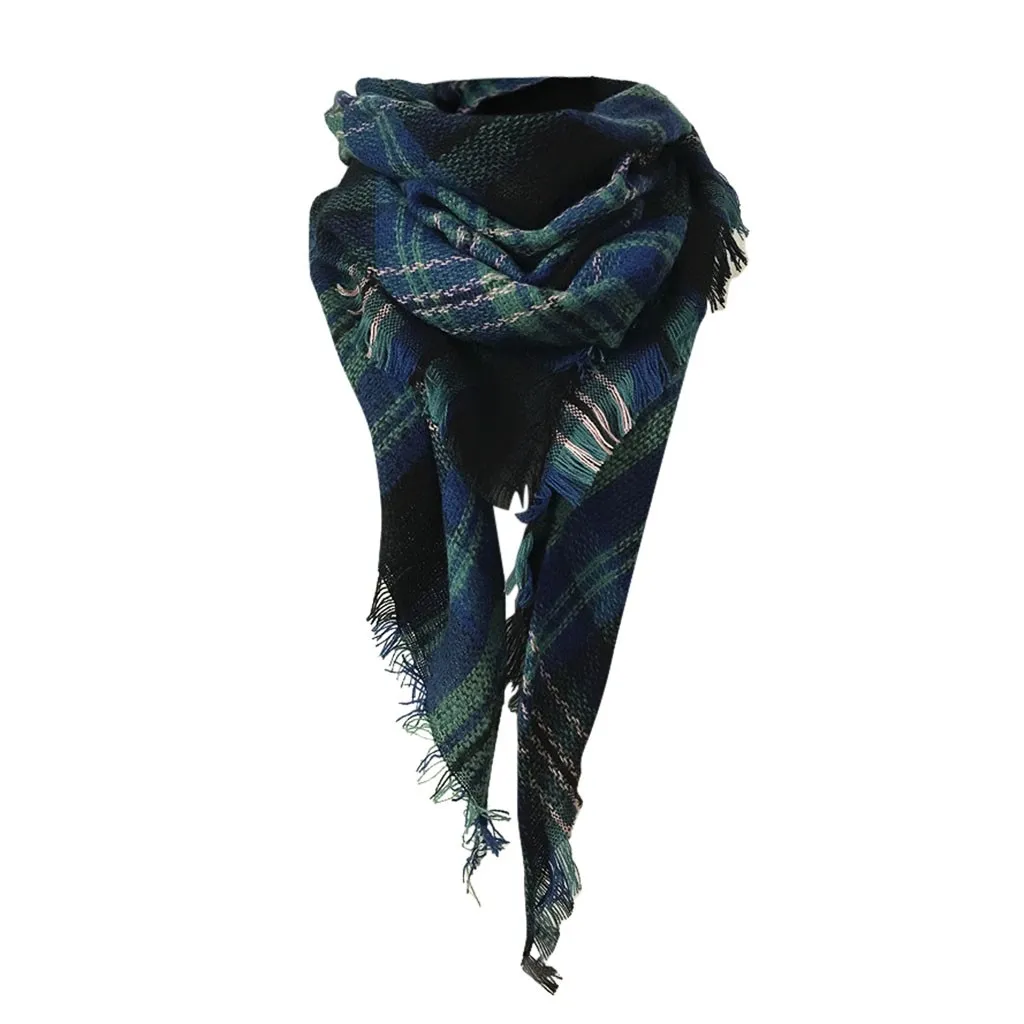 Женский зимний шарф, женские шарфы, клетчатый Элегантный женский шарф, длинные шарфы, шарф Cachecol foulard moda mujer