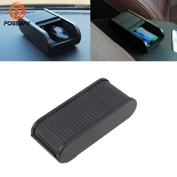 

POSSBAY Plastic Car Coin Holder Organizer Money Storage Box Black Container Box Pens Cards Interior Pocket for Audi BMW VW Honda