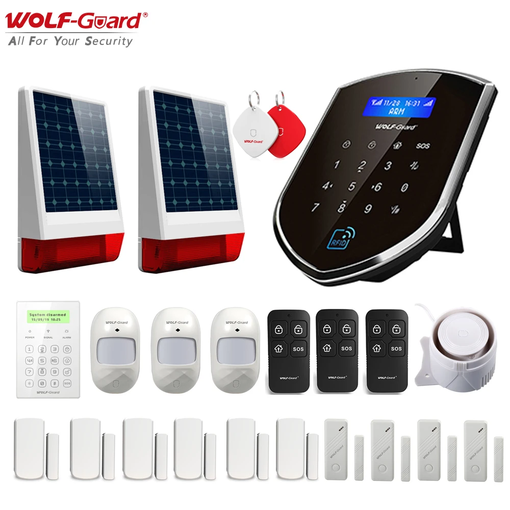 Беспроводная домашняя охранная сигнализация Wolf Guard 3G с Wi Fi комплект для