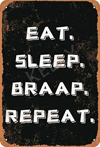 Jager Eat Sleep Braap Повтор Ретро металлический Декор настенный налет винтажный жестяной
