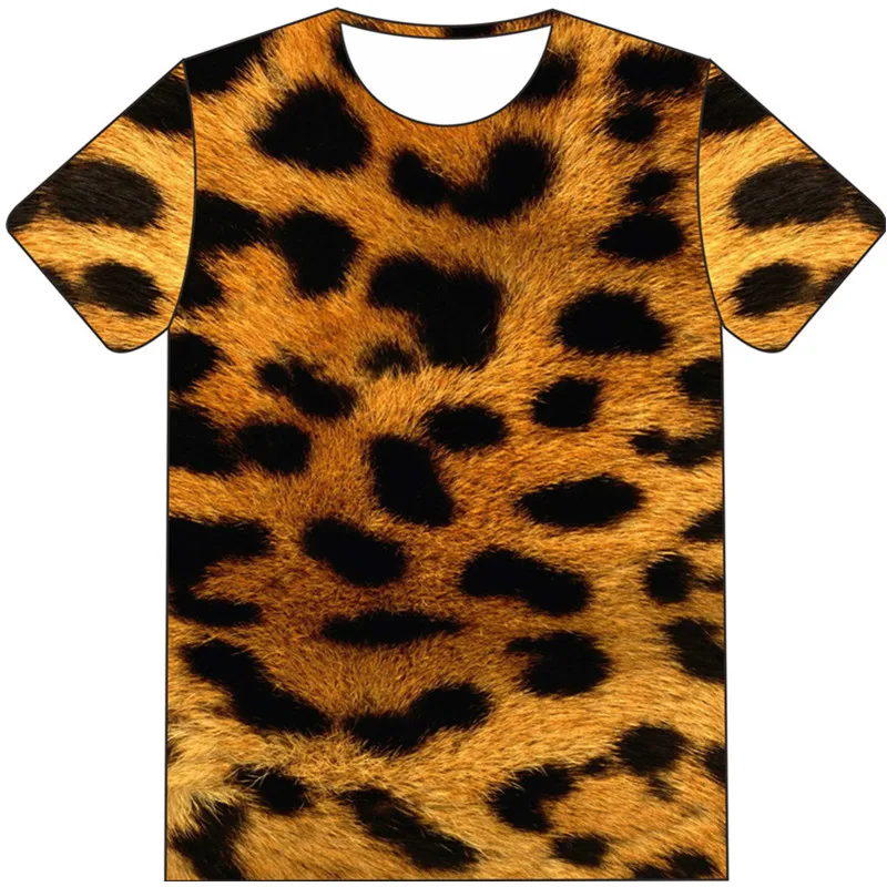 Bambini 3D T-Shirt Ragazzi Ragazze Fire Poker Sunny Tree Animal Cat Fish Gossip Galaxy Leopard Pattern T Shirt Bambini Moda Magliette