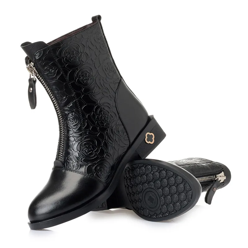 Skup ASUMER big size 35 43 moda buty z prawdziwej skóry kobiet naturalna wełna owcza botki zip panie utrzymać ciepłe buty na śnieg 2020