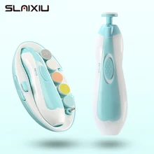 Polisseuse à ongles électrique pour bébés, poudre bleue, coupe ongles électrique pour bébés, ensemble de manucure, Kit de soins pour bébés nouveau nés 