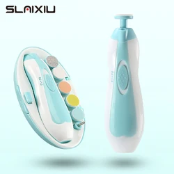 Electric Nail Polisher Baby Blue Powder Electric Nail Clipper Baby Nail Clipper Manicure Set Baby Newborns Kids Care Kit