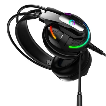 

Gaming Headset Earphones Computer Headphone Stereo PC LED Light Earphones with Microphone