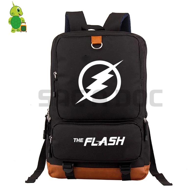 15 Светящийся рюкзак Flash Justice League, брезентовый Рюкзак для ноутбука, школьные сумки для подростков, мальчиков и девочек, супер герой, дорожная сумка через плечо - Цвет: 15