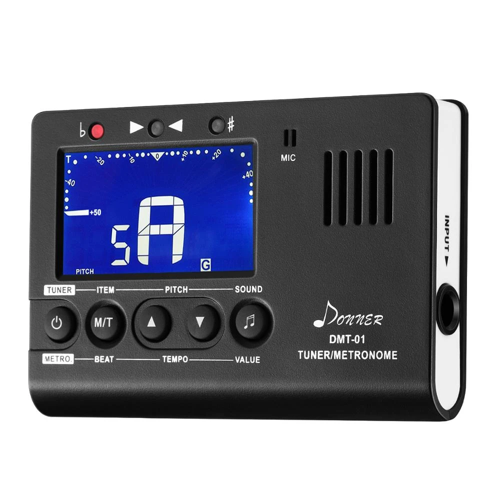 Donner 3 en 1 metrónomo digital del sintonizador de trompeta cromática instrumento metrónomo digital sintonizador generador de tonos DMT y accesorios de guitarras| - AliExpress
