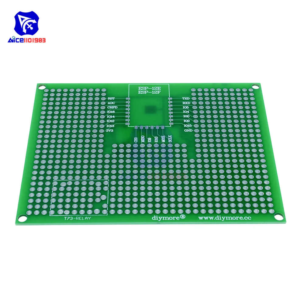 Diymore ESP8266 ESP 12E ESP32 двухсторонний прототип печатной платы 7 см x 9 70 мм 90 печатная