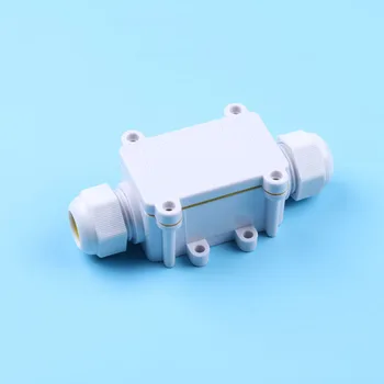 

IP68 Waterproof Black Plastic Cable Wire Connector Gland Electrical 2-Cable Junction Box with Terminal