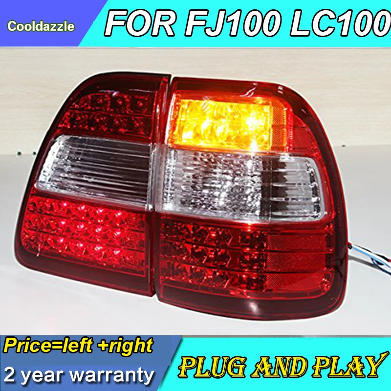 4 шт. для Land Cruiser LC100 4700 FJ100 светодиодный задний фонарь 1998-2007 год красный черный цвет