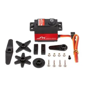 

JX PDI-6221MG Metal Gear 4.8V-6V 0.16sec/60' Digital Servo 20.3kg Torque Aluminums Case for 1/10 1/8 RC Car/HHK big Airplane