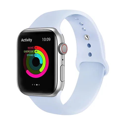 gray blue 14 Ремешок для apple watch Correa iwatch 42 мм 38 мм 40 мм Браслет Силиконовый ремешок для часов аксессуары 4 3 2 1 apple watch 5 ремешок 44 мм - Цвет ремешка: gray blue 14