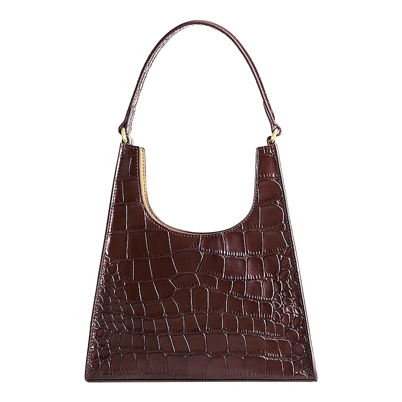 

2019 Women Handbag Retro Alligator Subaxillary Bag Vintage Small Triangle Bags for Women Crocodile Pattern Shoulder Bag Bolsas