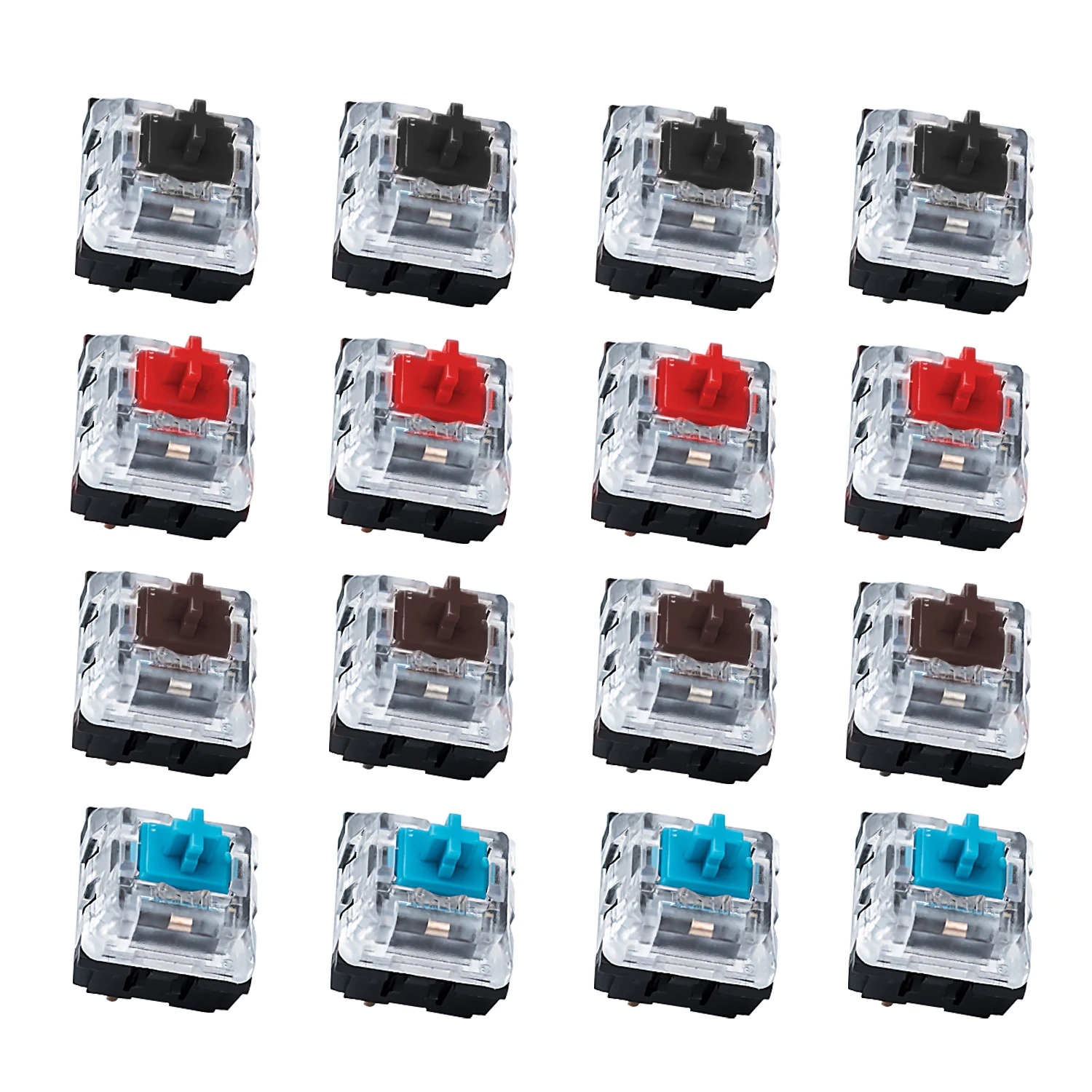 Besegad 10 шт. 3 контактный сменный прозрачный RGB кнопочный переключатель для Cherry MX