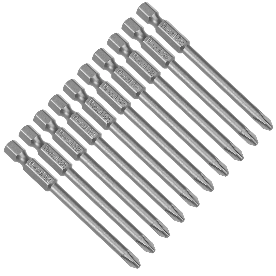 uxcell 10pcs 75mm 1/4" Hex Shank 4.5mm Magnetic Phillips Head Screwdriver Bits S2