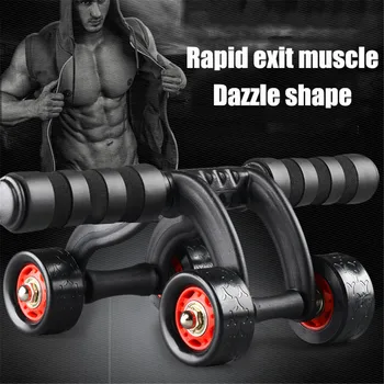 

Abdominal Exercise Roller With Knee Pad Mat Workout Fitness Four Wheel Gym Fitness Body Building Ab Rollers Exercise Equipment