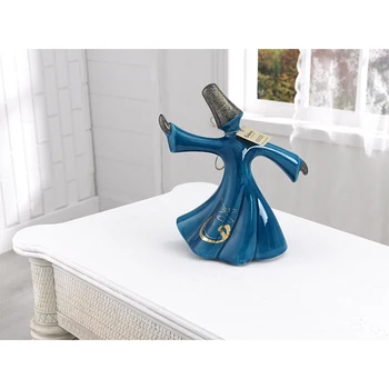 

Large Size Green Whirling Dervish Ceramic Table Decor