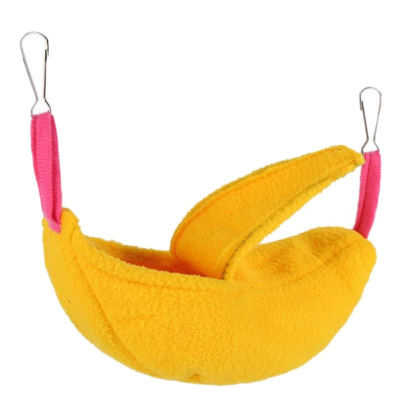 

Soft Cute Pet Hamster Hanging House Hammock Banana Shape Small Pet Cotton Cage Sleeping Pet Bed Rat Cage Toy Accessories Random