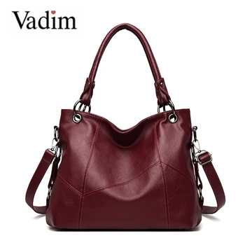 

Vadim Large Capacity Casual Totes Bag Women Handbags Soft Leather Top-handles Bag High Quality Shoulder Bags for Women Sac Femme