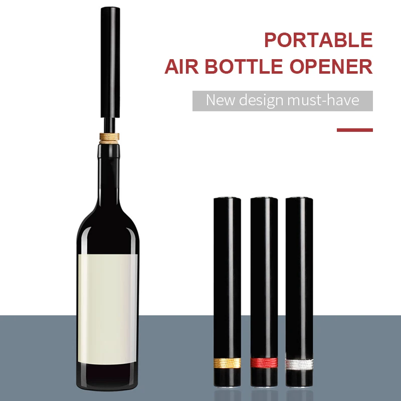 Air Pump Wine Corkscrew Air Pressure Vacuum Wine Opener Stainless Steel Pin Stopper Beer Bottle Opener Bar Accessories