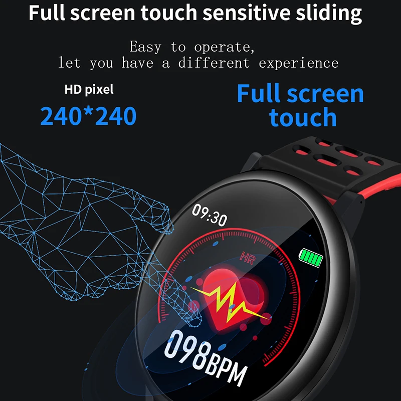 ESEED S30, женские Смарт-часы, IP67, водонепроницаемые, 180 мА/ч, длительное время ожидания, кровяное давление, погода, для мужчин, для android ios