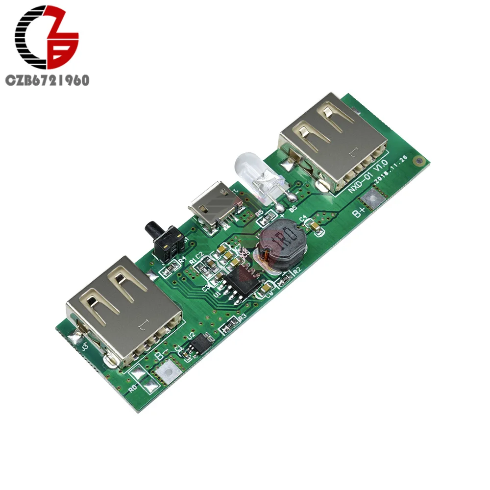 Micro USB 5V 1A 2A 18650 литиевая батарея зарядная плата 2 USB выход литий-ионная Lipo батарея защита для мобильного банка питания DIY