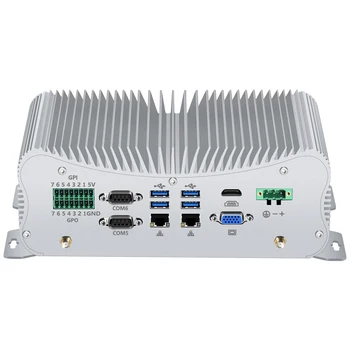 Billig Fanless Mini PC I5 8250U DDR4 MSATA/M.2 SSD RS232 RS422 RS485 Dual LAN LPT PS/2 GPIO HDMI VGA WiFi 4G LTE Unterstützung Windows Linux