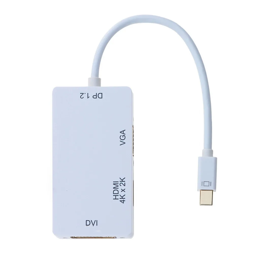 Адаптер для видео PC tv Mini display Port К HDMI VGA DVI адаптер 4K 3 в 1 адаптер видео дисплей конвертер FW3