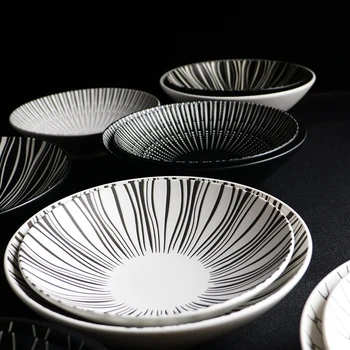 

Fruit Salad Bowl Dessert Deep Dish Creative Home Nordic Ceramics Decorative Tableware Kitchen Supplies Restaurant Soup Bowl