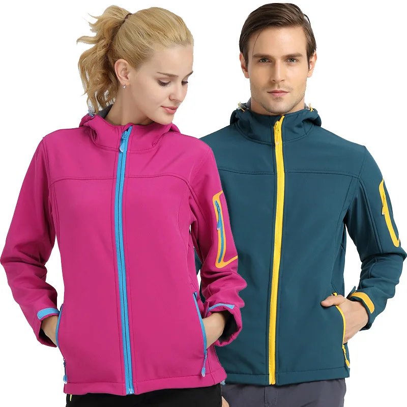 

SJ-MAURIE Winter Men Women Hiking Jacket Outdoor Softshell Fleece Jacket Windbreaker Waterproof Climbing Hiking Trekking Jackets