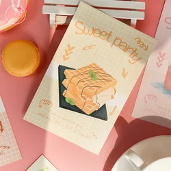 Lot de cartes postales mixtes «Sweet Party», 30 pièces, joli ensemble Kawaii, signet en papier pour écoliers, cartes de vœux 