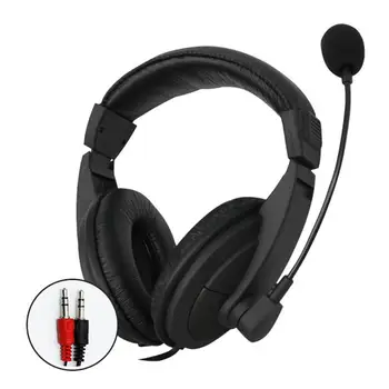 

3.5mm Wired Gaming Headphones Game Headset Noise Cancelling Earphone with Microphone Volume Control Over-Ear Business Headset