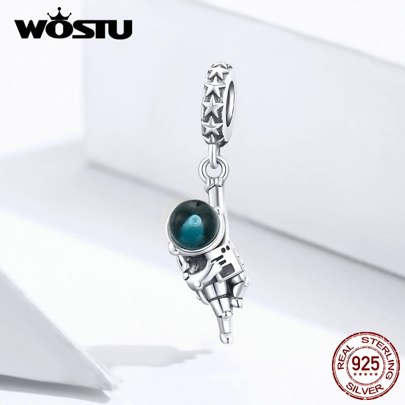 WOSTU 100% Стерлинговое Серебро 925 пробы Волшебная Шляпа амулеты циркониевые бусины