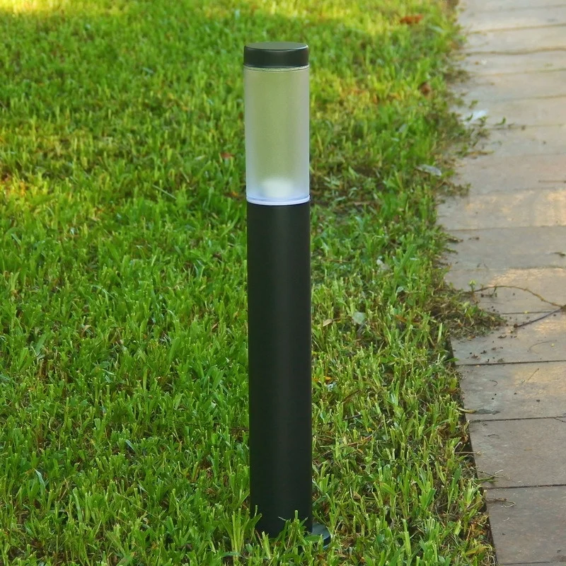 Garden Light Black Silver Stainless Steel Led Outdoor Lawn Lamp Bollard Light Pathway Wateproof Garden Lamp Grassplot Landscape Lawn Light