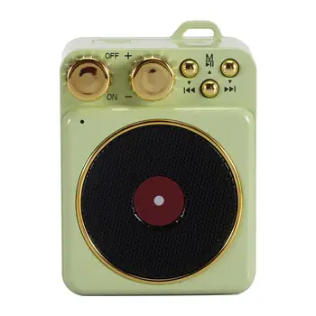

Bluetooth Speakers Mini Retro Phonograph Sound FM TF Card Wireless Bluetooth Speaker Portable Green Black Red Blue