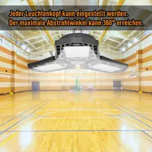 360 градусов UFO светодиодный светильник для гаража E26/E27 60 Вт гаражная лампа AC 85-265 в водонепроницаемый IP65 деформируемый промышленный светильник ing светильник для мастерской