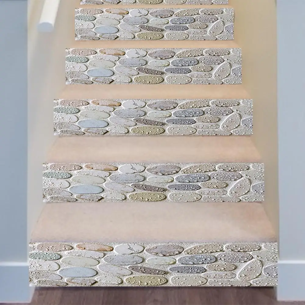 

Cheap 6Pcs/Set 3D Stairs Stickers Colorful Wallpaper Stair Decals DIY Staircase Sticker Home Decor Art Wall Mural Decoration