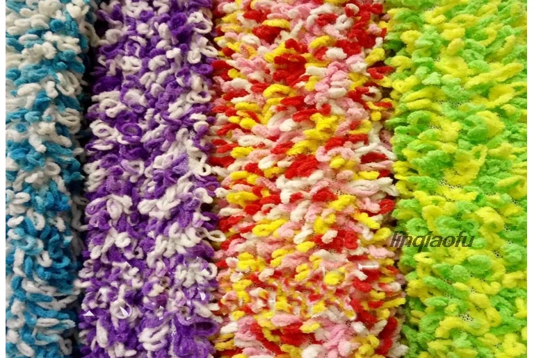 Full polyester chenille mop velvet plush toy home textiles clean carpet tufted fabric | Дом и сад