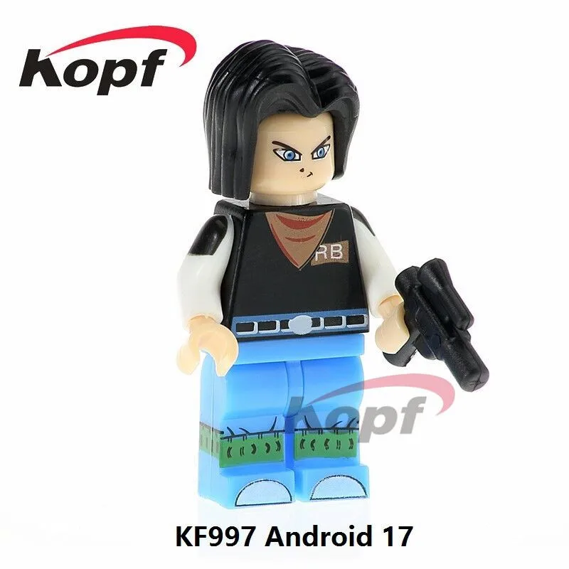 20 шт. KF995 Dragon Ball Z строительные блоки verрот Android 18 Goku Yadra идеальный сотовый кирпич образование в цифрах игрушки для детей - Цвет: KF997 20Pcs No Box
