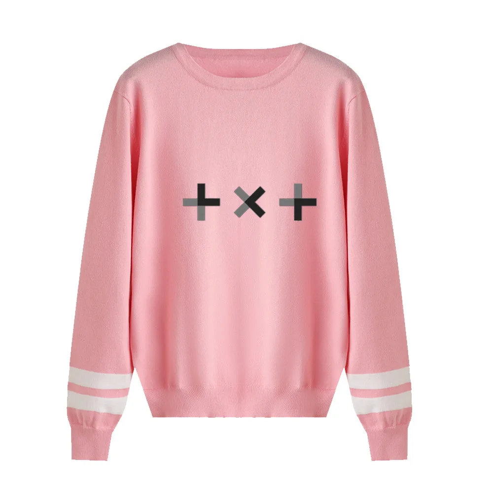 TXT TOMORROW X TOGETHER Kpop крутой свитер с принтом Harajuku Модный высококачественный зимний Кардиган с круглым вырезом сверхмодный свитер - Цвет: MY01