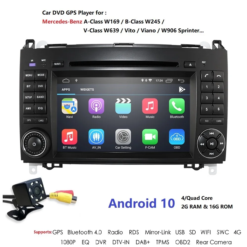 AutoRadio Android 10 2Din Car Multimedia Player For Mercedes/Benz