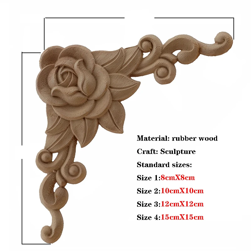Carved Wood Applique Decor 4