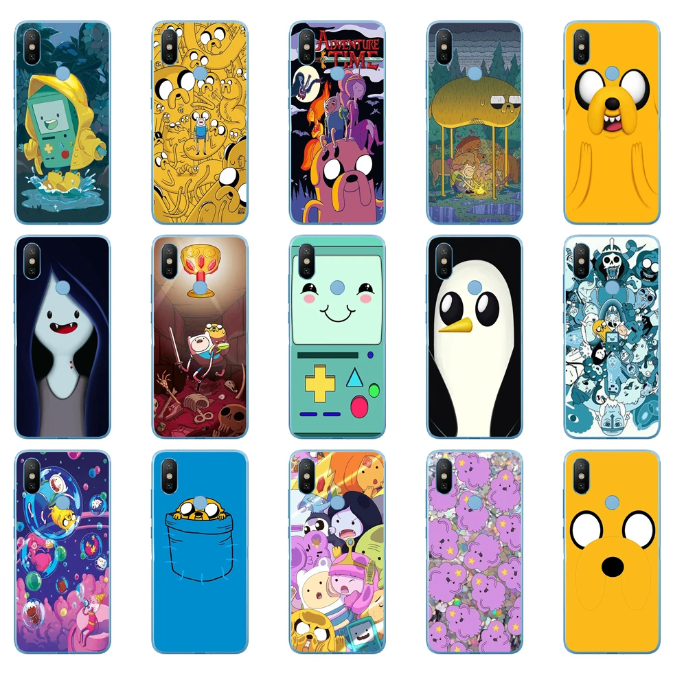 

02 adventure time cute Beemo BMO Jake Finn Lumpy Soft Silicone Cover Case for Xiaomi Redmi 6 6a mi 8 a2 lite note 5 6 pro 7 case