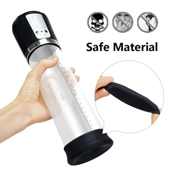 Electric Penis Pump USB Enlargement Vacuum Pump Male Masturbator Trainer Tool Penis Ring Men Extender Enhancer Adult Sex Toy 18 6