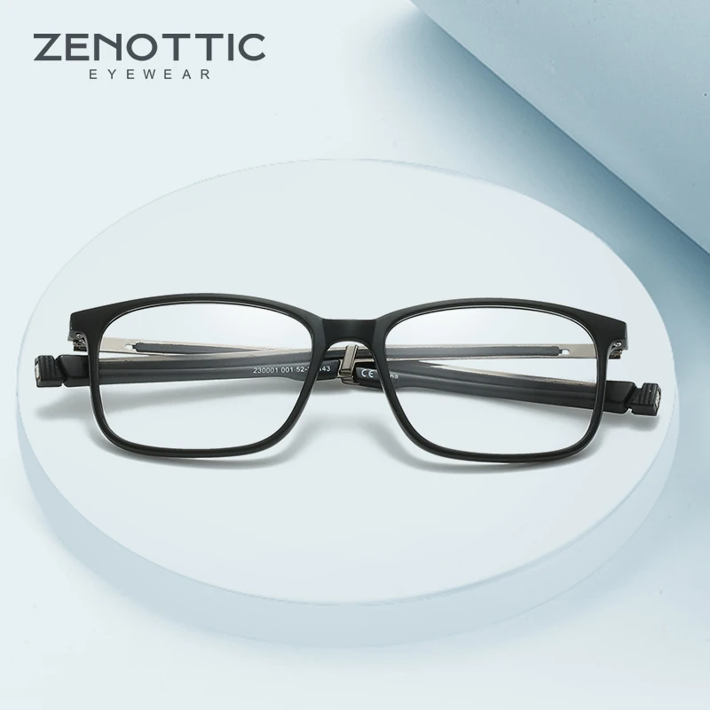 

ZENOTTIC Metal Glasses Frame Hyperopia Myopia Lenses Eyeglasses for Men Women Anti Blue Ray Optical Eyeglasses