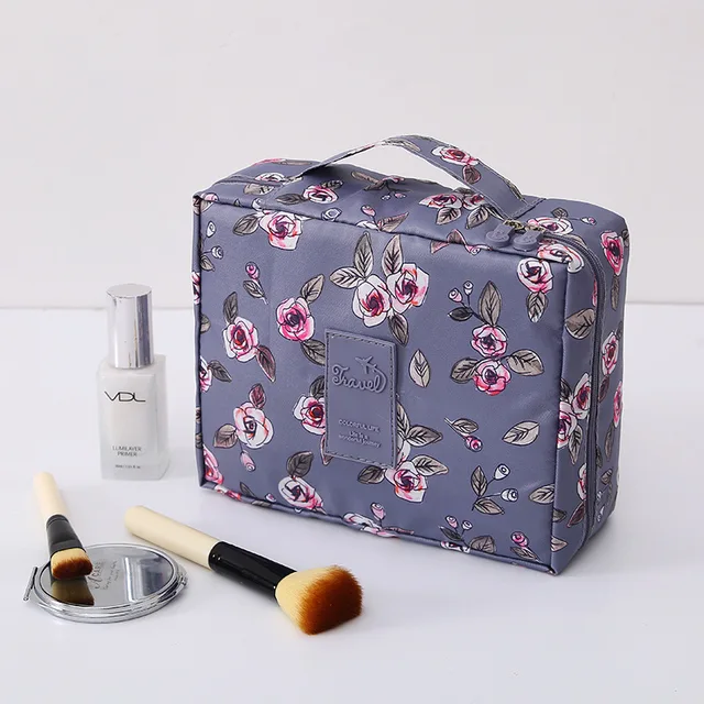 FUDEAM Multifunction Women Outdoor Storage Bag Toiletries Organize Cosmetic Bag Portable Waterproof Female Travel Make Up Cases Red Roses
