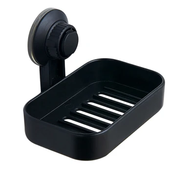 

Vacuum Suction Cup Soap Dish Holder Wall Mounted Box Organizer Rack for Shower Bathroom BJStore