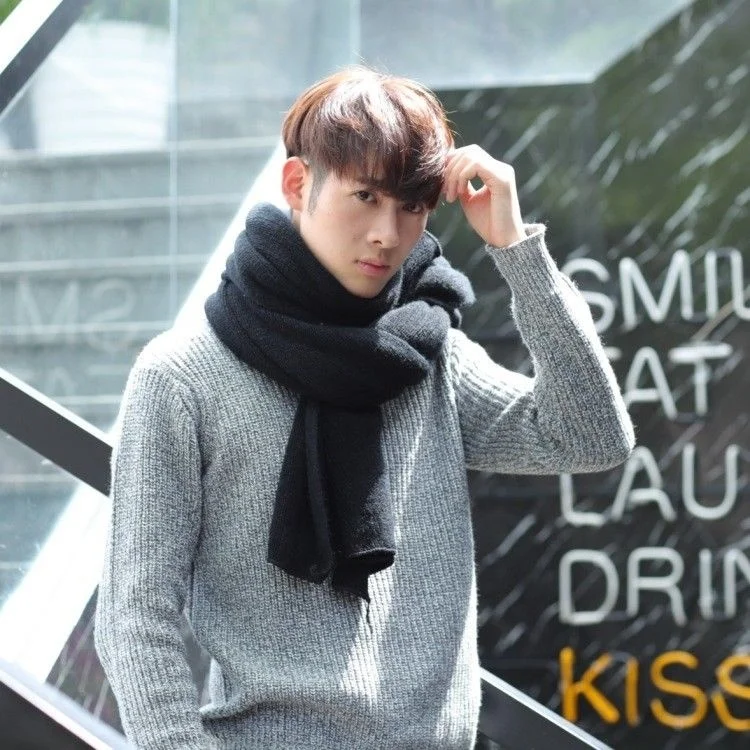 Модные шарфы из чистого искусственного кашемира теплый осенний и зимний шарф 12