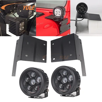 

18W Car Black Metal A-Pillar Light Bracket Mount Holder for LED Light Bar Work Lights Fit for Jee-p Wrang-ler JL 2018 2019