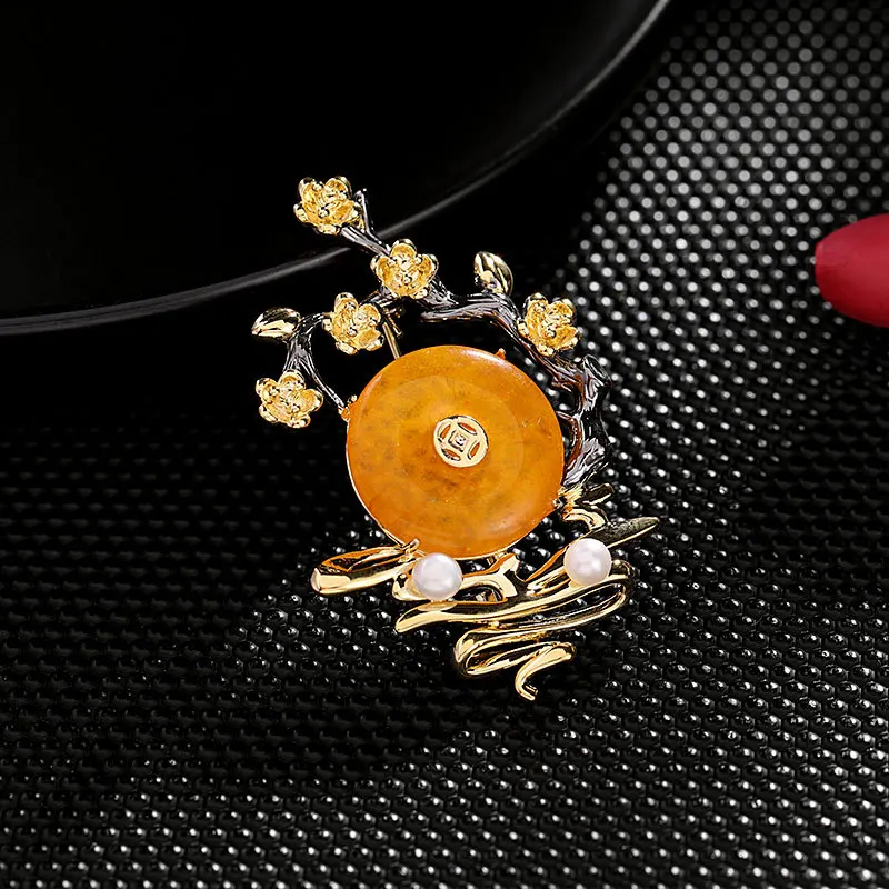 EYER Chinese Style Retro Brooches For Women   Party Casual Office Brooch Pins Birthday Gifts Jewelry Accessories For Friend